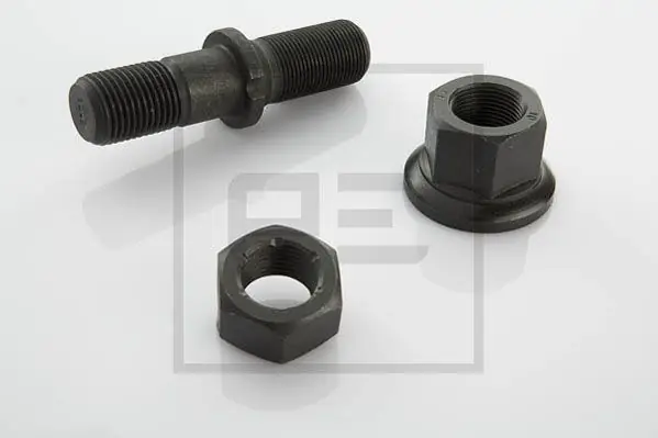 Шпилька колеса в комплекті з гайкою та контргайкою, M22×1,5 / M22×2, осі BPW, РЕ047.046-00
