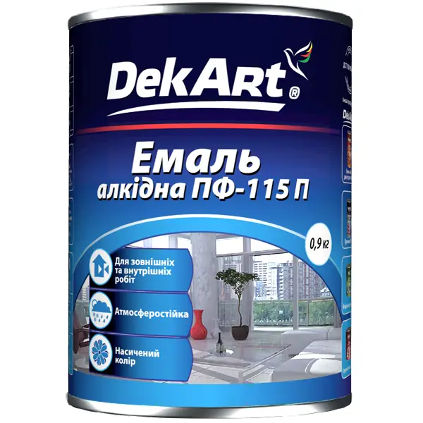 Емаль алкідна ПФ-115П чорна глянсова (банка)