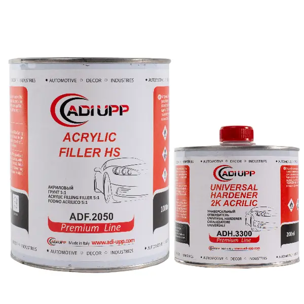 Ґрунт-наповнювач акриловий 2К HS 5:1 ACRYLIC FILLER HS ADF 2050, 1 л + затверджувач