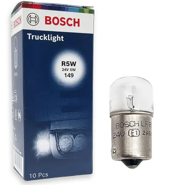 Лампа R5W 24 В 5 Вт BA15s Bosch Trucklight 1987302510