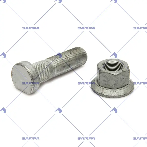 Шпилька (болт) колеса M22x1,5x78 з гайкою M22x1,5 SW32, осі SAF, 075.624