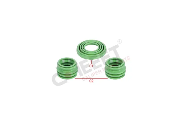 Пильовики (гофри) штовхачів супорта WABCO PAN 19-1 / PAN 22-1, комплект, 3160
