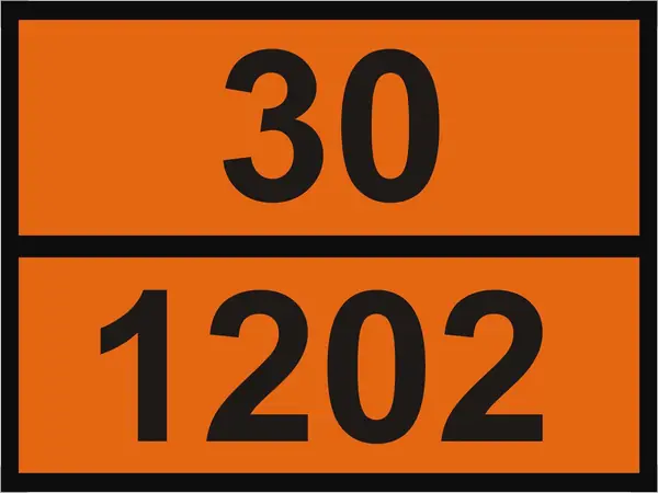 Табличка помаранчева ADR для перевезення дизпалива 30-1202 (цинк, тиснені цифри)